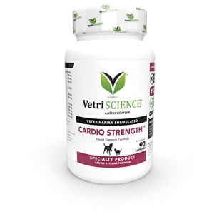 VetriScience Laboratories Cardio Strength, 90 Capsules - Supports Blood Flow, Immune System and Energy Levels for Dogs and Cats