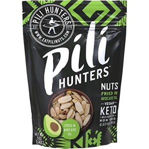 Pili Hunters - Wild Sprouted Pili Nuts, Traditional Fried Avocado Oil (5 oz Bag) Keto/Paleo/Vegan Snacks, Low Carb Energy, Gluten Free, Superfood, The Original As Seen on TV