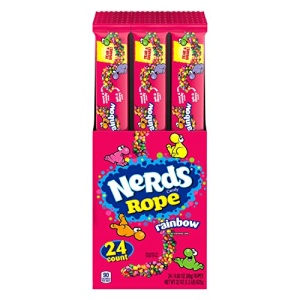 Nerds Rope Gummy & Crunchy Rainbow Candy, 0.92 oz, 24 ct
